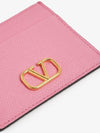 Women s V Logo Leather Card Wallet Pink 4W2P0V32SNP - VALENTINO - BALAAN 2