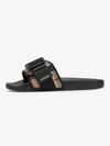 Buckle Strap Vintage Check Cotton Slippers Archive Beige Black - BURBERRY - BALAAN 2