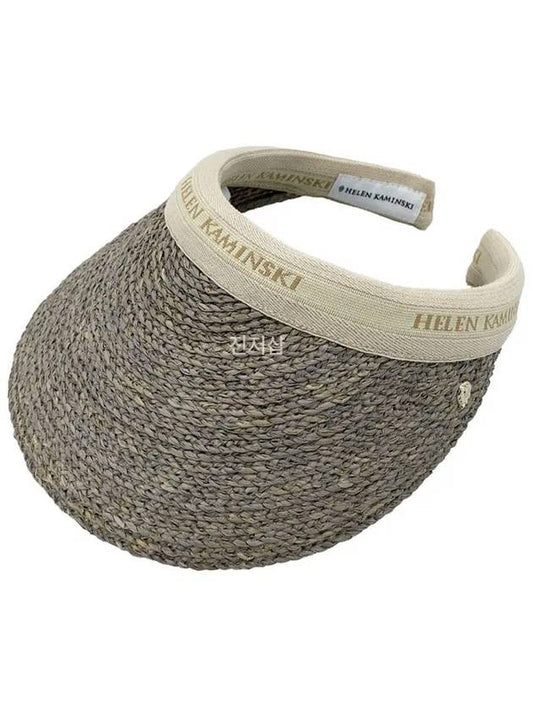 Bianca Raffia Visor Eclipse Melange Natural Logo - HELEN KAMINSKI - BALAAN 2