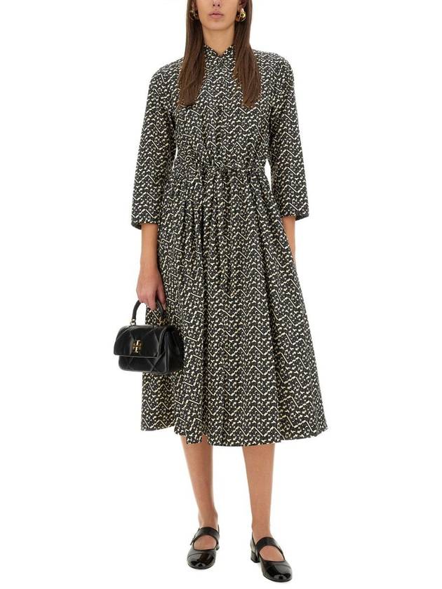 Tory Burch Printed Poplin Long Chemisier - TORY BURCH - BALAAN 2