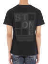 Small Logo Print Short Sleeve T-Shirt Black - STONE ISLAND - BALAAN 3