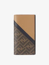 Continental FF Motif Fabric Long Wallet Brown - FENDI - BALAAN 3