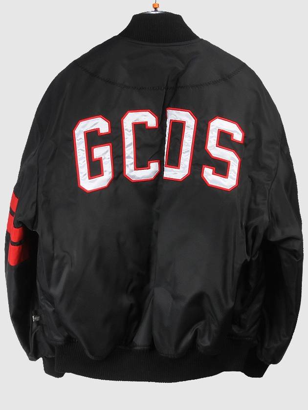 Women's Back Logo Bomber Jacket Black - GCDS - BALAAN 3