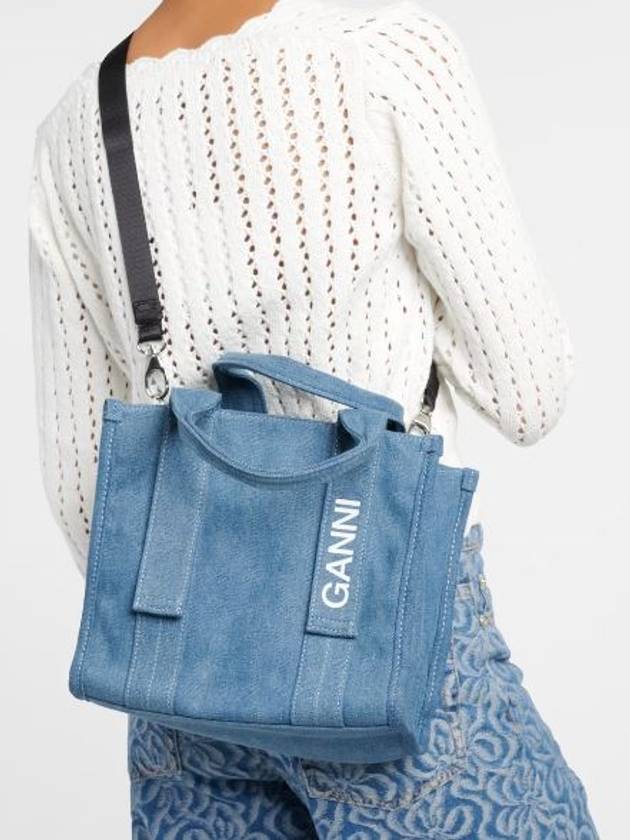 24SS Tech Denim Tote Bag Shoulder Bag - GANNI - BALAAN 9