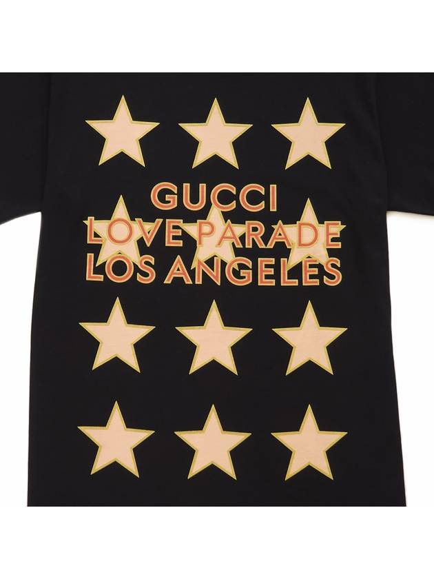 Unisex Star Print Short Sleeve T Shirt Black 615044XJE0I - GUCCI - BALAAN 3