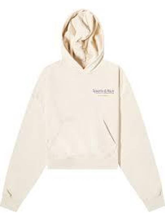 Running Health Club Crop Hoodie Cream - SPORTY & RICH - BALAAN 2