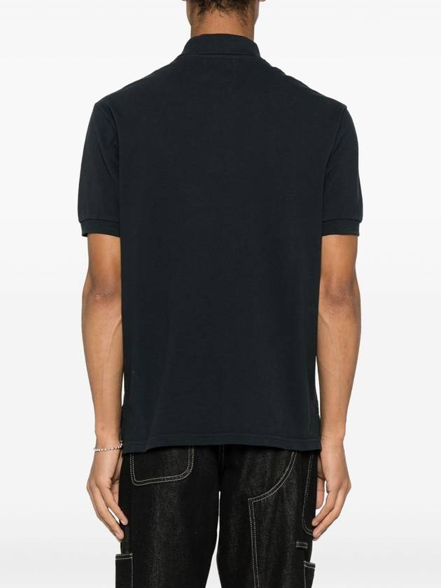 Afko Logo Cotton Polo Shirt Black - ISABEL MARANT - BALAAN 5