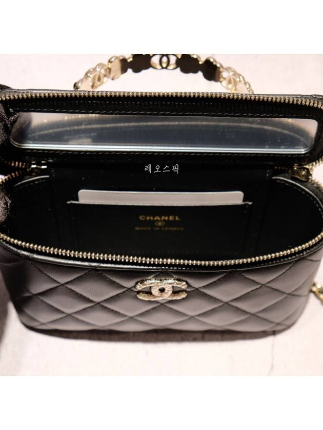 Camellia flower handle vanity top handle pouch mini bag AP3576 - CHANEL - BALAAN 4