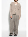 Virgin Wool Wide Pants Dove Grey - AMI - BALAAN 3