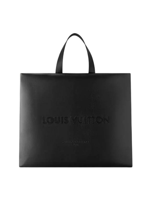 Leather Shopper MM Tote Bag Black - LOUIS VUITTON - BALAAN 1