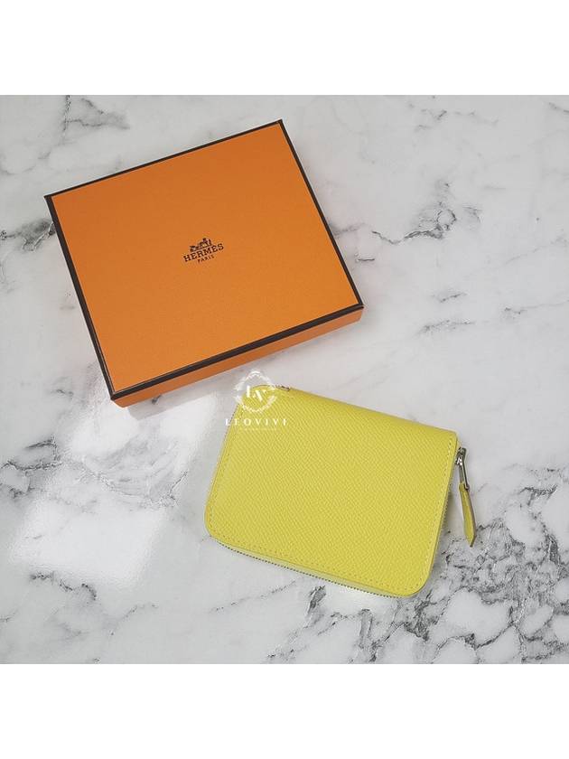 Ajab Mini Appsong Classic Zipper Card Wallet Lime AZAP MINI H071044CK - HERMES - BALAAN 3