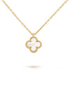 Vintage Alhambra Pendant Necklace Gold White - VANCLEEFARPELS - BALAAN 2