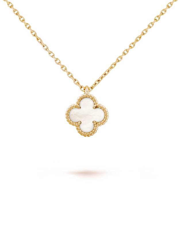 Sweet Alhambra Pendant Necklace Gold White - VANCLEEFARPELS - BALAAN 2