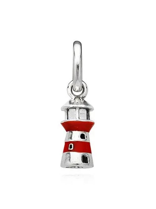 Glow In The Dark Lighthouse Dangle Bracelet Charm Silver Red - PANDORA - BALAAN 1