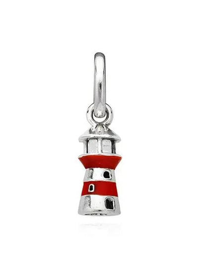 Glow In The Dark Lighthouse Dangle Bracelet Charm Silver Red - PANDORA - BALAAN 2