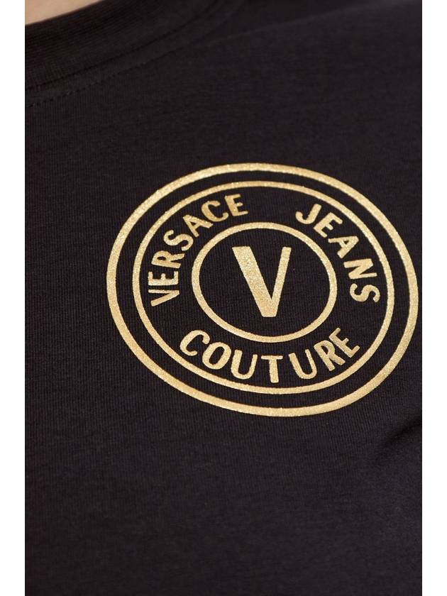 Versace Jeans Couture T-shirt With Printed Logo, Women's, Black - VERSACE - BALAAN 5