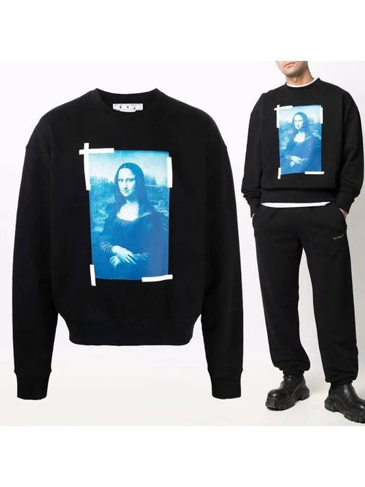 Mona Lisa Over Sweatshirt Black - OFF WHITE - BALAAN 2