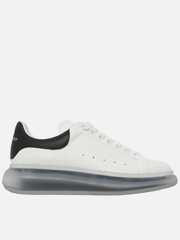 Oversole Black Tab Leather Low Top Sneakers White - ALEXANDER MCQUEEN - BALAAN 3