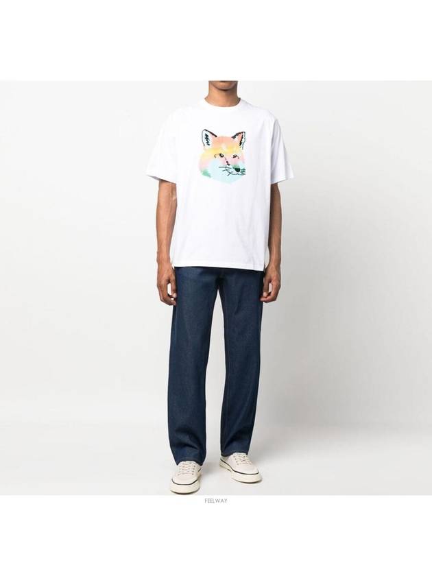 Vibrant Fox head Easy Short Sleeve T-Shirt White - MAISON KITSUNE - BALAAN 7