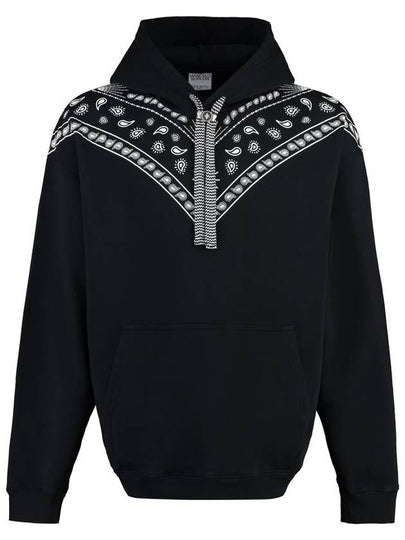 Bandana Confront Cotton Hoodie Black - MARCELO BURLON - BALAAN 2