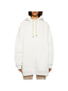 Studios Bag Label Patch Hooded Top White - ACNE STUDIOS - BALAAN.