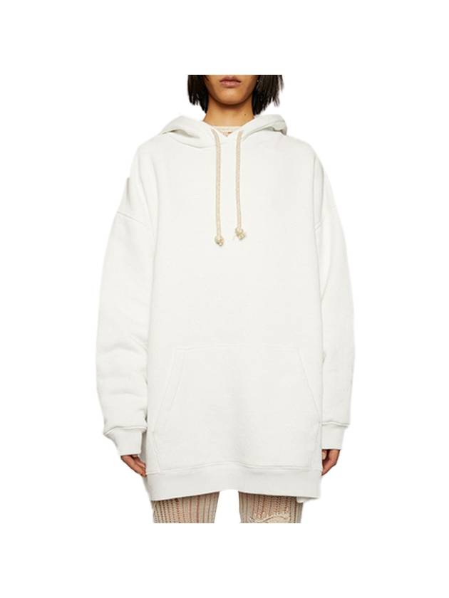 Back Label Patch Hooded Top White - ACNE STUDIOS - BALAAN 1