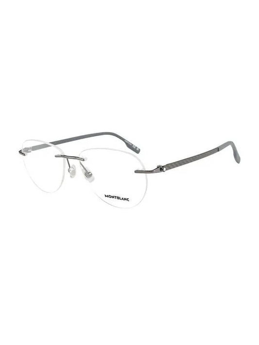 Eyewear Round Metal Eyeglasses Ruthenium - MONTBLANC - BALAAN 1