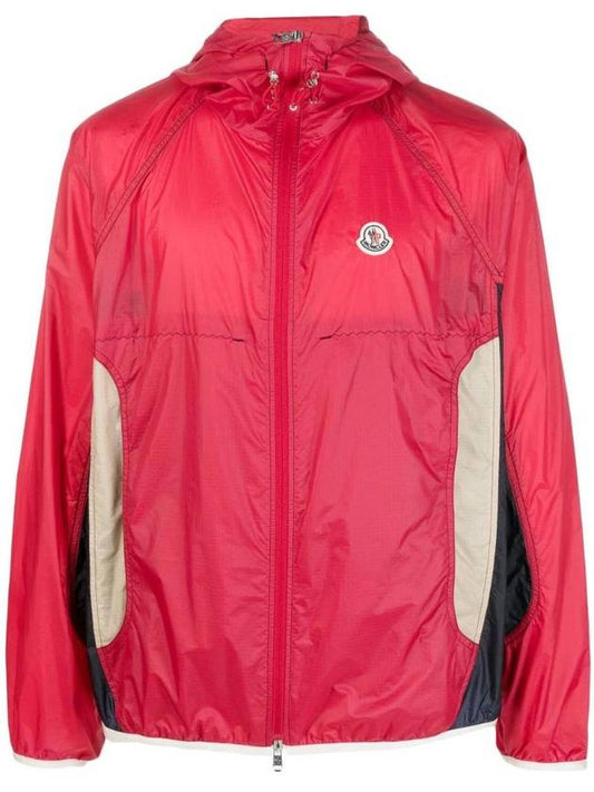 Men's Dronne Logo Print Windbreaker Red - MONCLER - BALAAN 1