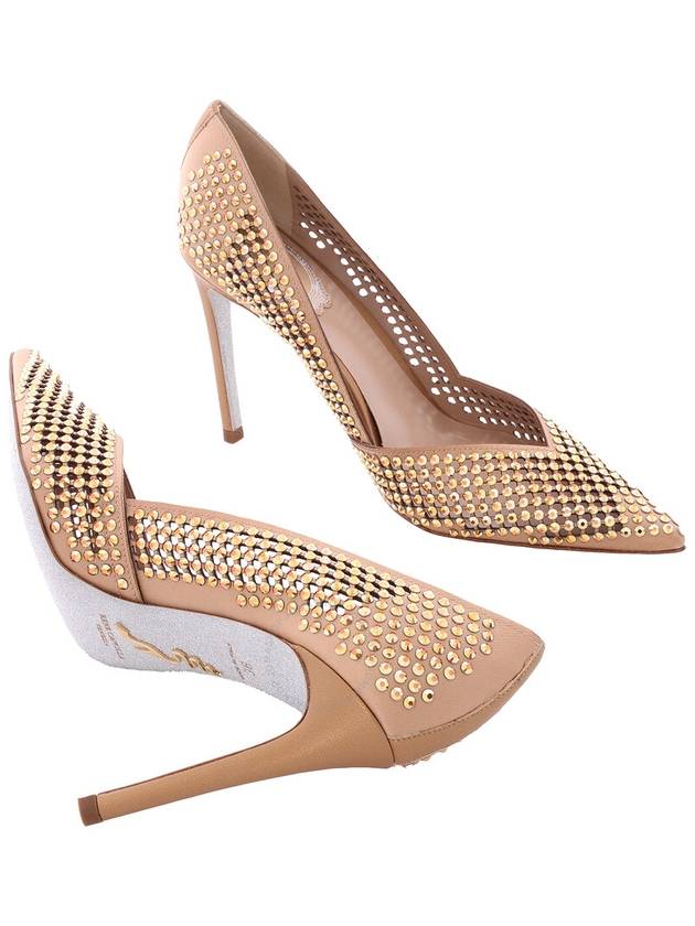 Rene Caovilla Ladies Gold Ginger Crystal Pumps, Brand Size 37 ( US Size 7 ) - RENE CAOVILLA - BALAAN 2