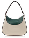 Two-Tone Milano Leather Small Shoulder Bag White - MARNI - BALAAN 4