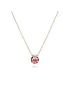 Bella V Round Pendant Necklace Pink Rose Gold - SWAROVSKI - BALAAN 4