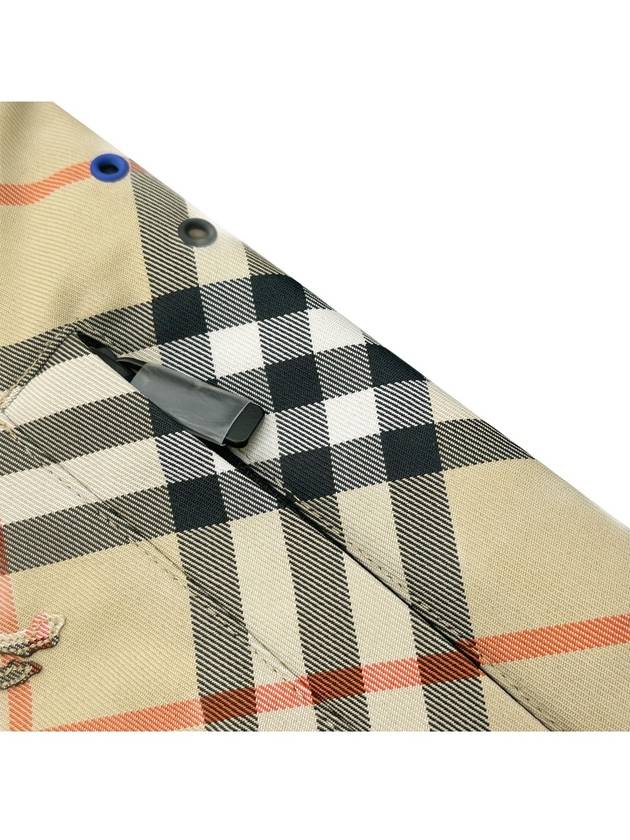 Crop Reversible Check Hooded Jacket Sand - BURBERRY - BALAAN 6