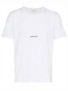 Men's Small Logo Short Sleeve T-Shirt White - SAINT LAURENT - BALAAN 2