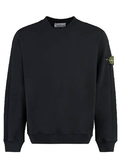 Wappen Patch Crew Neck Cotton Sweatshirt Black - STONE ISLAND - BALAAN 2