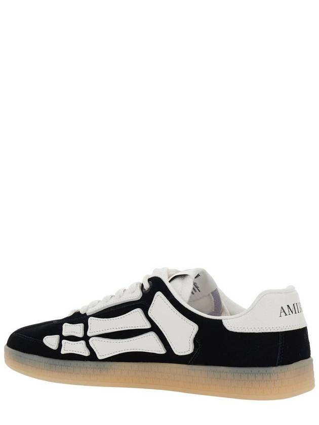 'Pacific Bones' Black Sneakers With Contrasting Side Patches And Logo Patch On The Tongue In Leather Man - AMIRI - BALAAN 3