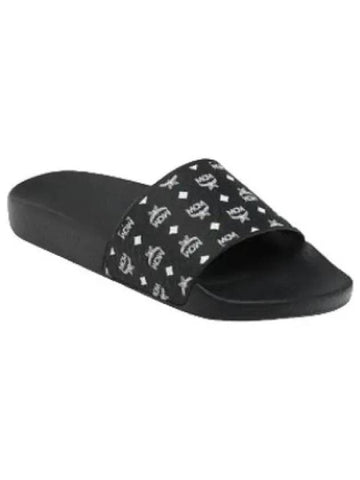 Monogram print rubber slides - MCM - BALAAN 1