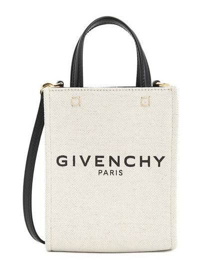 Vertical Mini G Tote Bag Beige Black - GIVENCHY - BALAAN 2