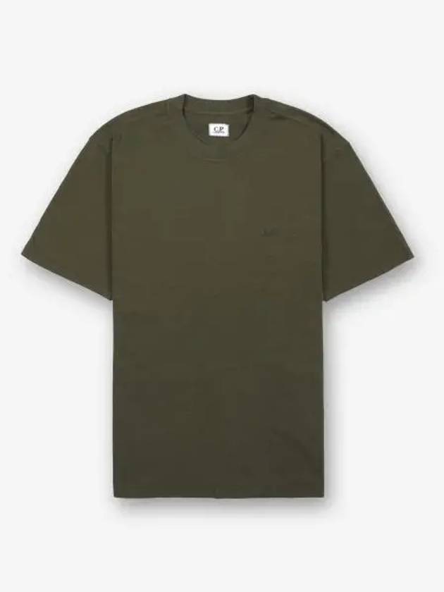 CP Company Short Sleeve T Shirt 17CMTS030A005100W 683 Green - CP COMPANY - BALAAN 2