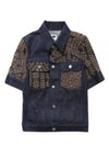 Flower Embroidered Cotton Denim Jacket Blue - DIOR - BALAAN 2