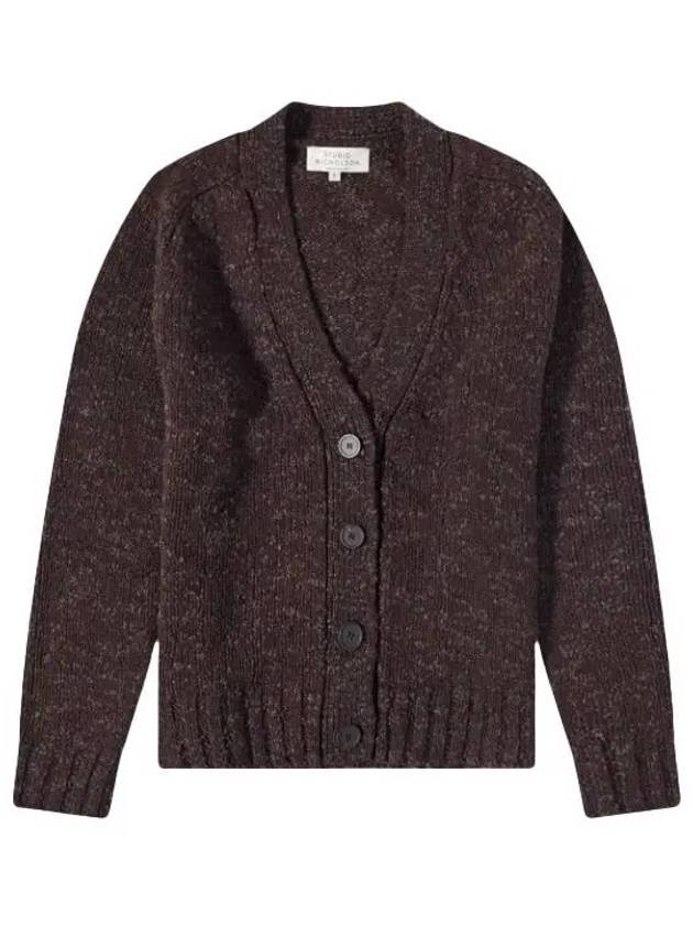 NEO BOUCLE MERINO CARDIGAN COCOA 759 boucl 1 5GG - STUDIO NICHOLSON - BALAAN 1