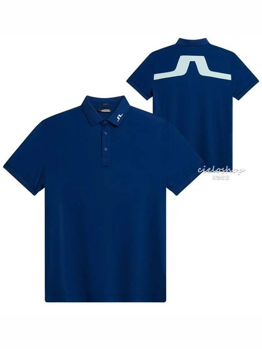 KV Regular Fit Men’s Golf Polo Short Sleeve TShirt Blue GMJT09158 - J.LINDEBERG - BALAAN 1