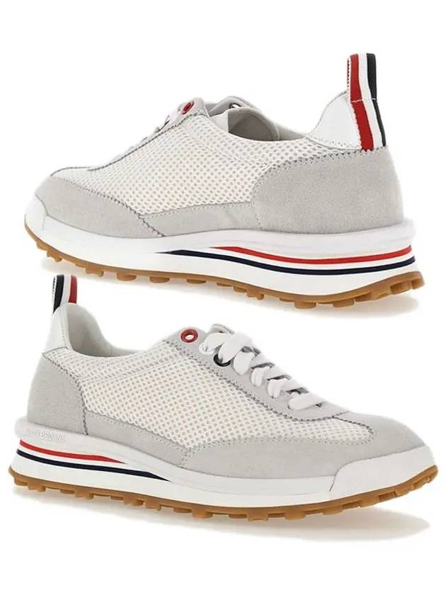 Thom Women Browne Nylon Tech Runner Low Top Sneakers Grey White - THOM BROWNE - BALAAN 2