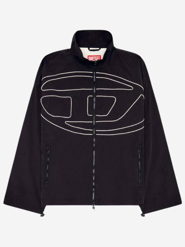 J Vatel Piped Oval D Taslan Jacket Black - DIESEL - BALAAN 1