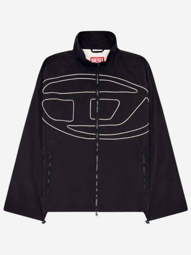 J Vatel Piped Oval D Taslan Jacket Black - DIESEL - BALAAN 1