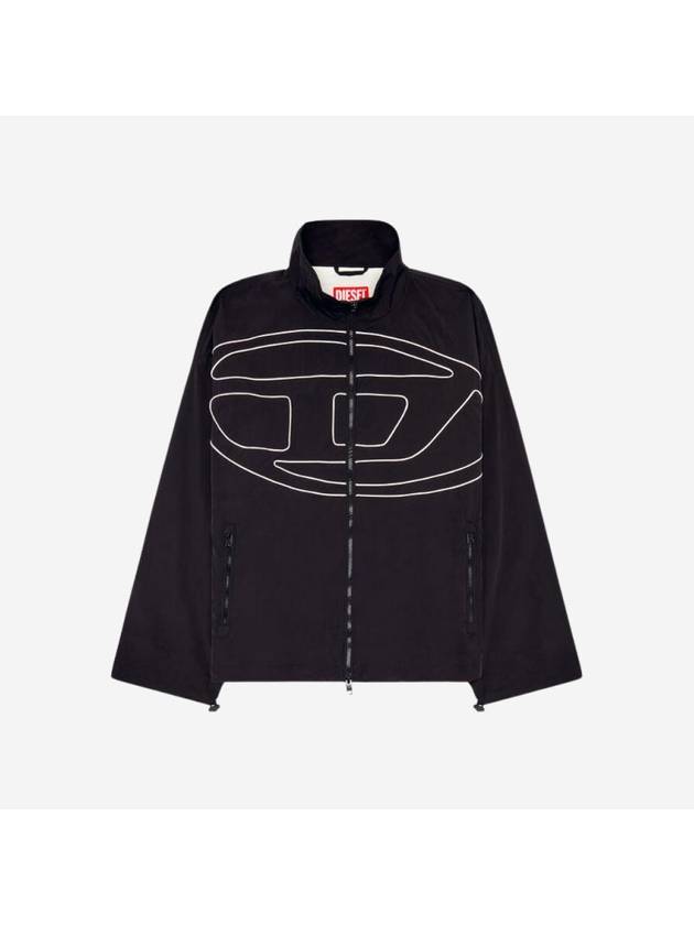 J Vatel Piped Oval D Taslan Jacket Black - DIESEL - BALAAN 1