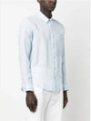 Cassel Linen Long Sleeve Shirt Light Blue - A.P.C. - BALAAN 3