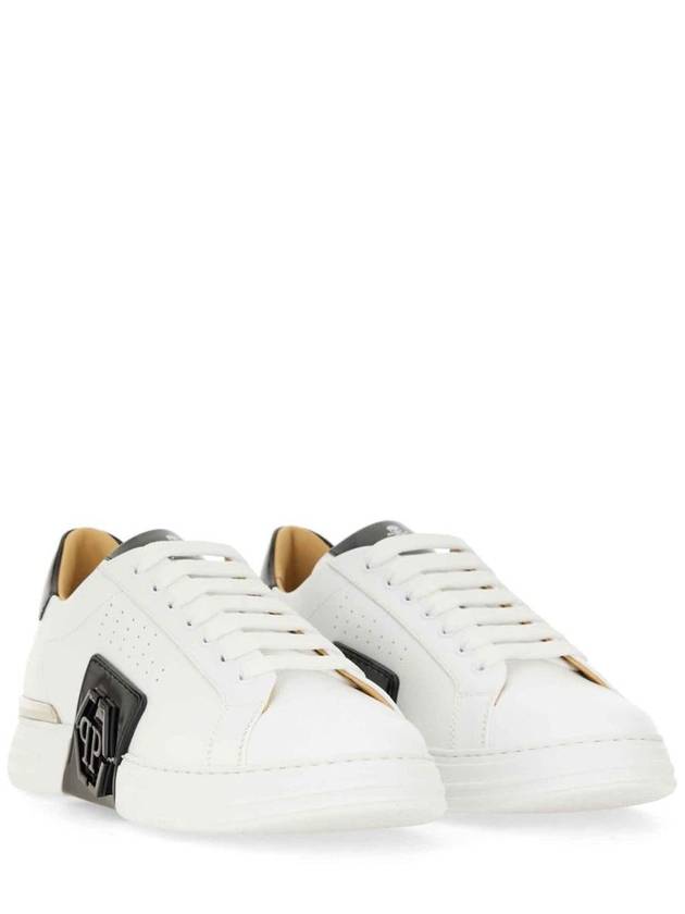 Phantom kick leather low top sneakers white - PHILIPP PLEIN - BALAAN 3