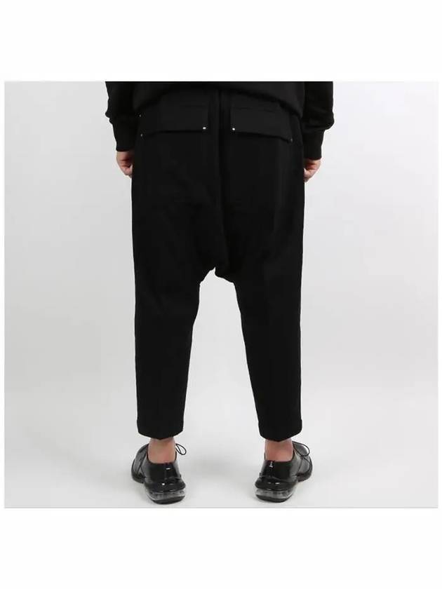 Drawstring Cropped Baggy Pants Black - RICK OWENS - BALAAN 5