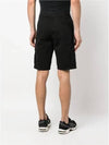 Men's Logo Patch Cargo Bermuda Shorts Black - STONE ISLAND - BALAAN 5