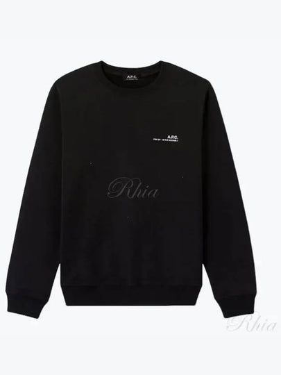 Men's Item Logo Sweatshirt Black - A.P.C. - BALAAN 2